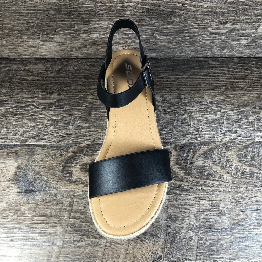Open Toe Buckle Ankle Strap Espadrille (CLIP-S)